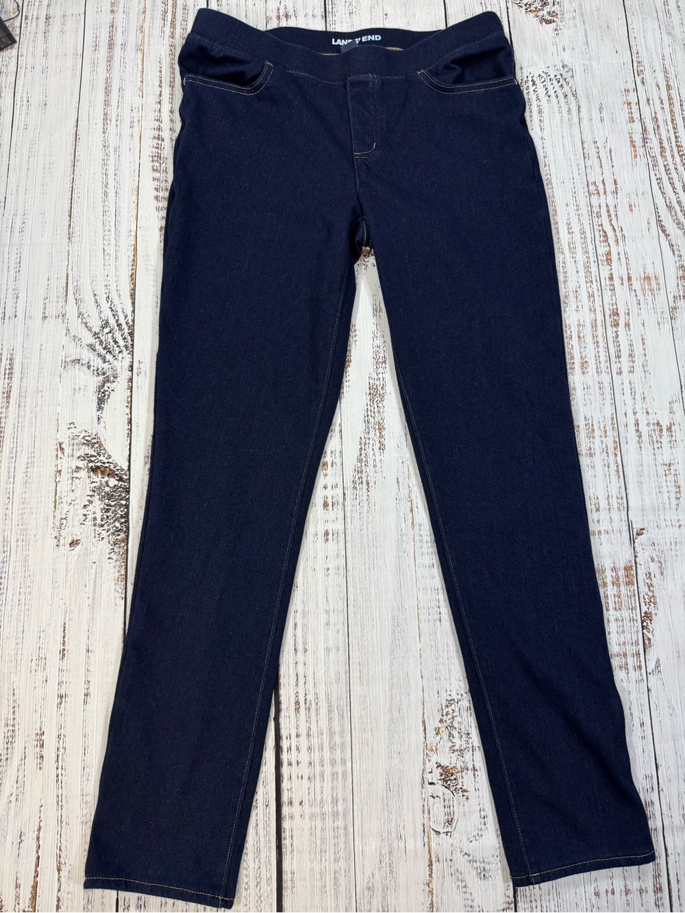 Lands' End Dark Indigo Stretch Jeggings
